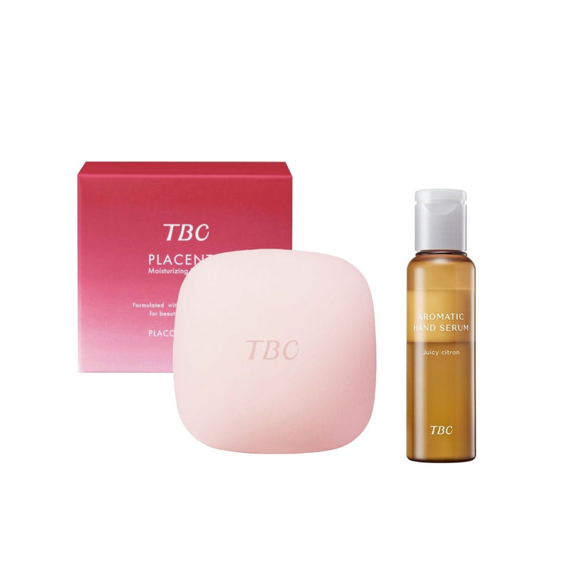 TBC 胎盤素洗顏皂+果香手精華限量組