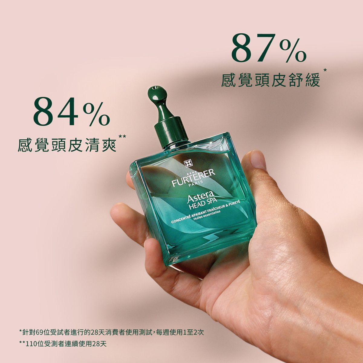 #René Furterer 紫苑草頭皮舒緩精油 沁涼耀眼組