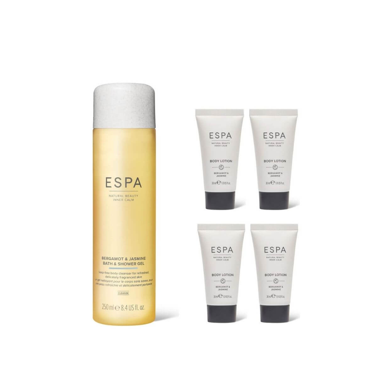 ESPA 佛手柑茉莉沐浴膠 250ml 贈 佛手柑茉莉沐浴膠 四入限量組