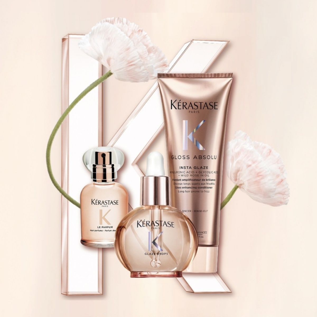 【贈限量盲盒】卡詩 KÉRASTASE 釉光香頌玫瑰髮油+髮香獨家限量組