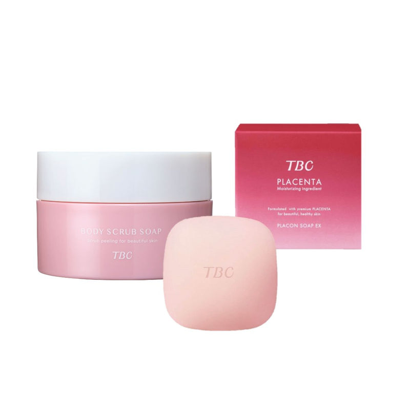 名人推薦-TBC 胎盤素洗顏皂+嫩Q麻糬去角質 (玫瑰)